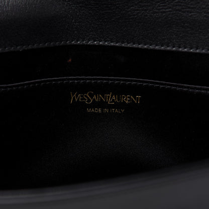 Saint Laurent Calfskin Monogram Large Belle De Jour Clutch Black 8 of 10