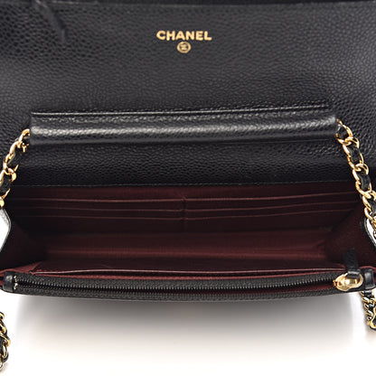 Chanel Caviar Quilted Wallet On Chain WOC Black 5 of 12