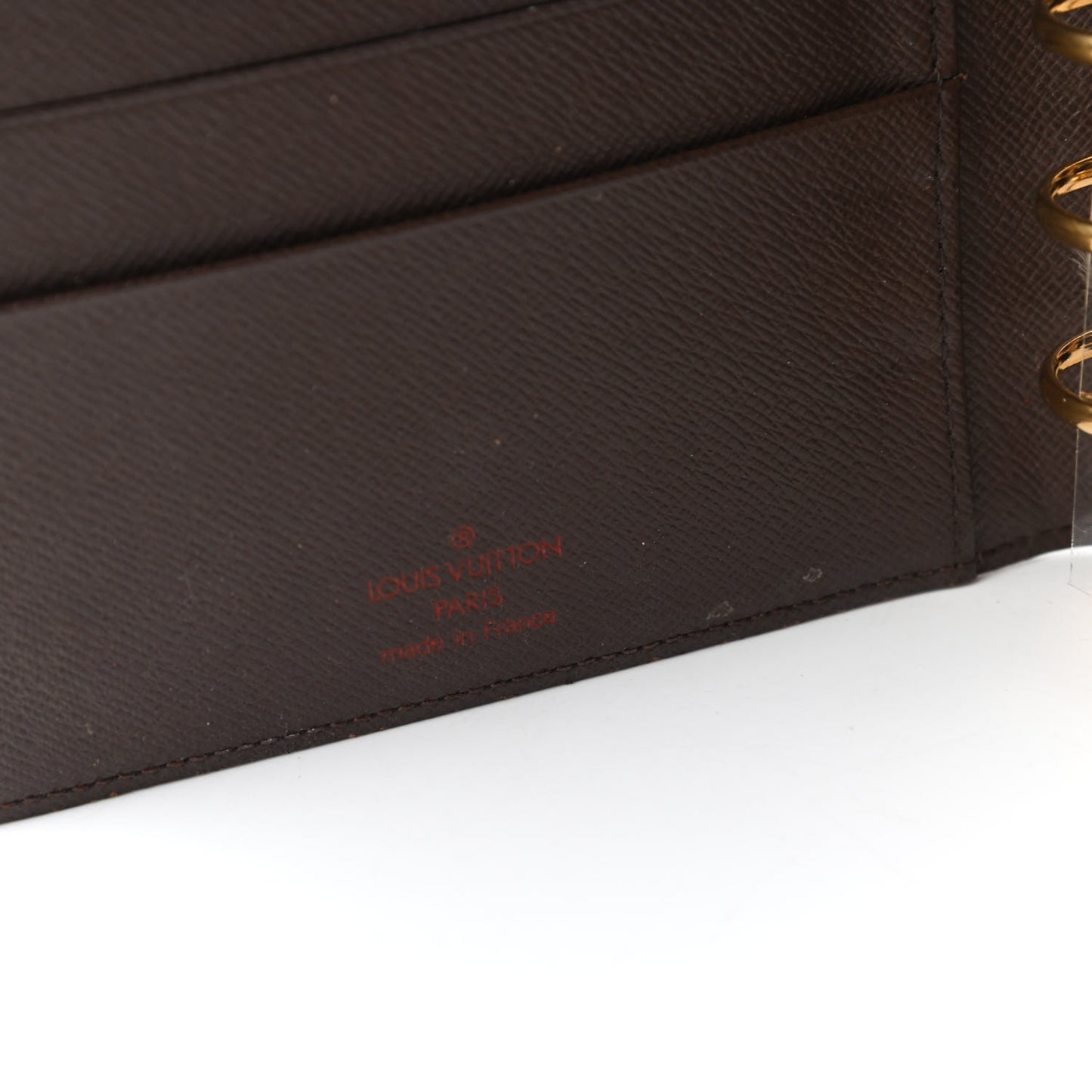 Damier Ebene Medium Ring Agenda Cover