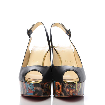Christian Louboutin Nappa Patent Specchio Loubileo Dona Anna 120 Platform Wedges 40 Multicolor 2 of 9