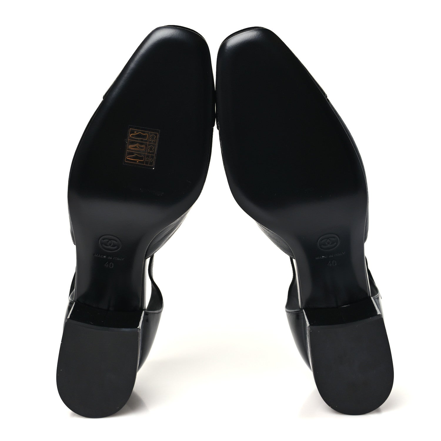 Chanel Shiny Lambskin CC Cap Toe Mary Janes Pumps 40 Black 6 of 10