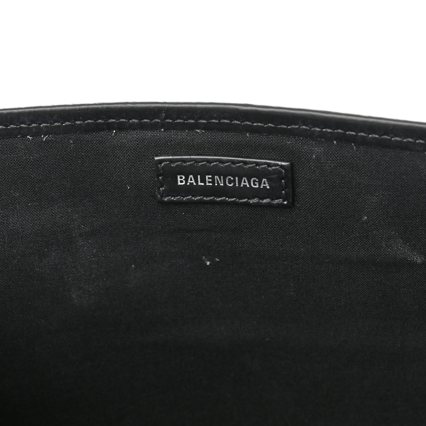Cotton Canvas Calfskin S Navy Cabas Black
