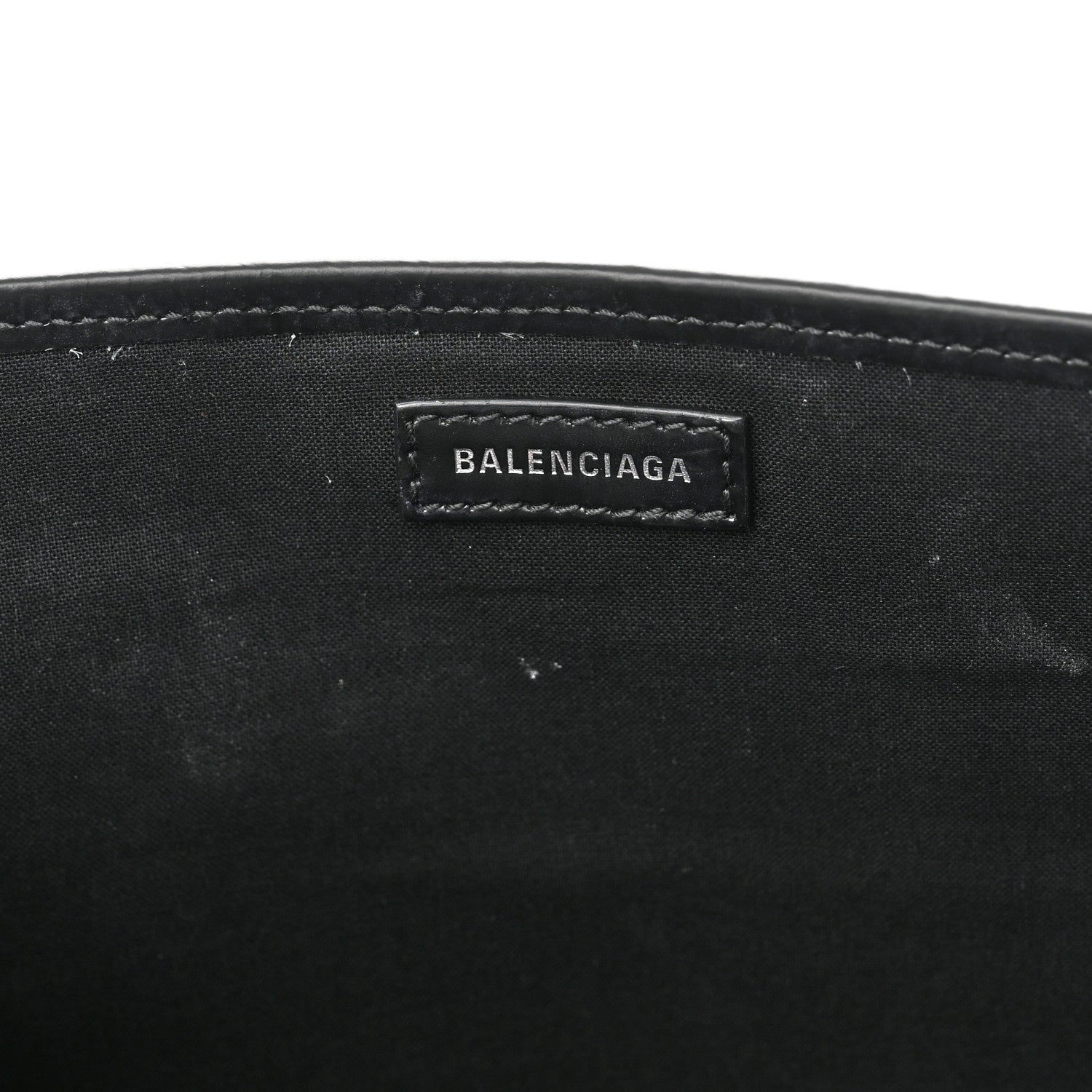 Balenciaga Cotton Canvas Calfskin S Navy Cabas Black 7 of 11