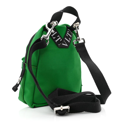 Valentino Garavani Nylon VLTN Print Mini Backpack Green White 3 of 9