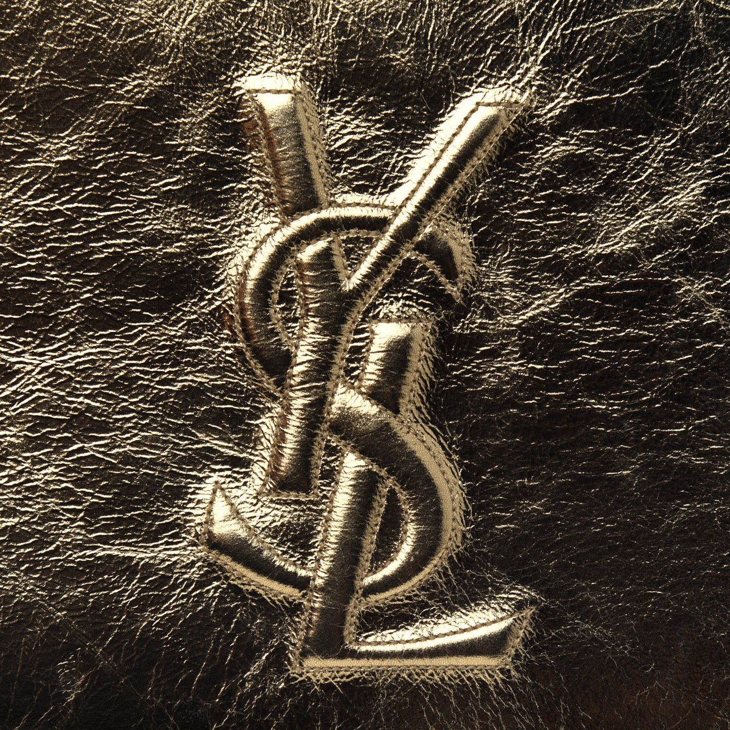 Metallic Calfskin Monogram Large Belle De Jour Clutch Gold