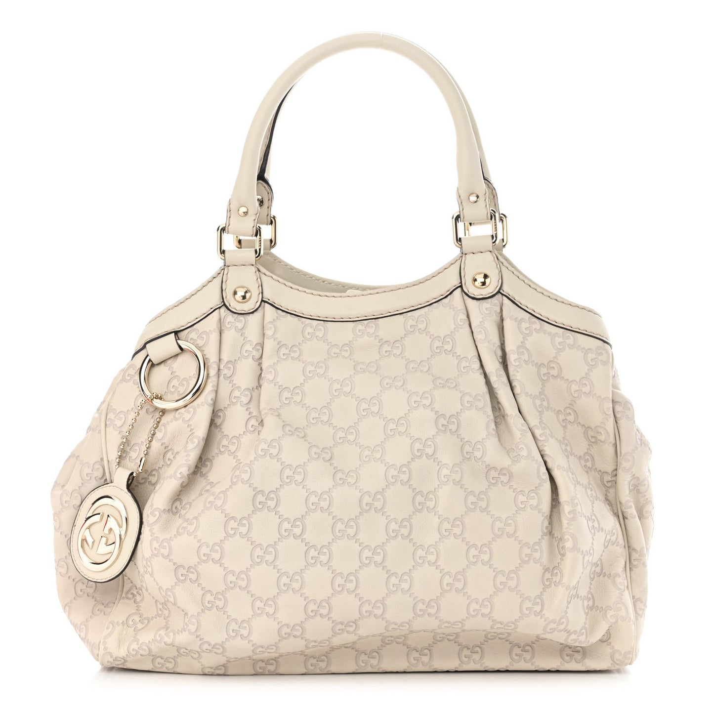Guccissima Medium Sukey Tote Mystic White