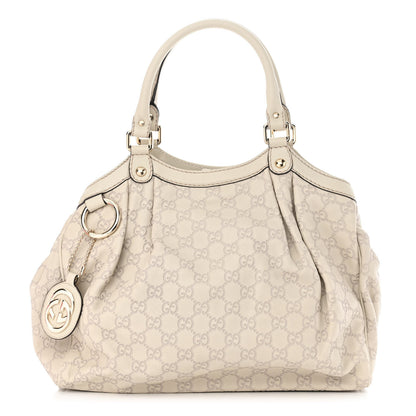 Gucci Guccissima Medium Sukey Tote Mystic White 1 of 8
