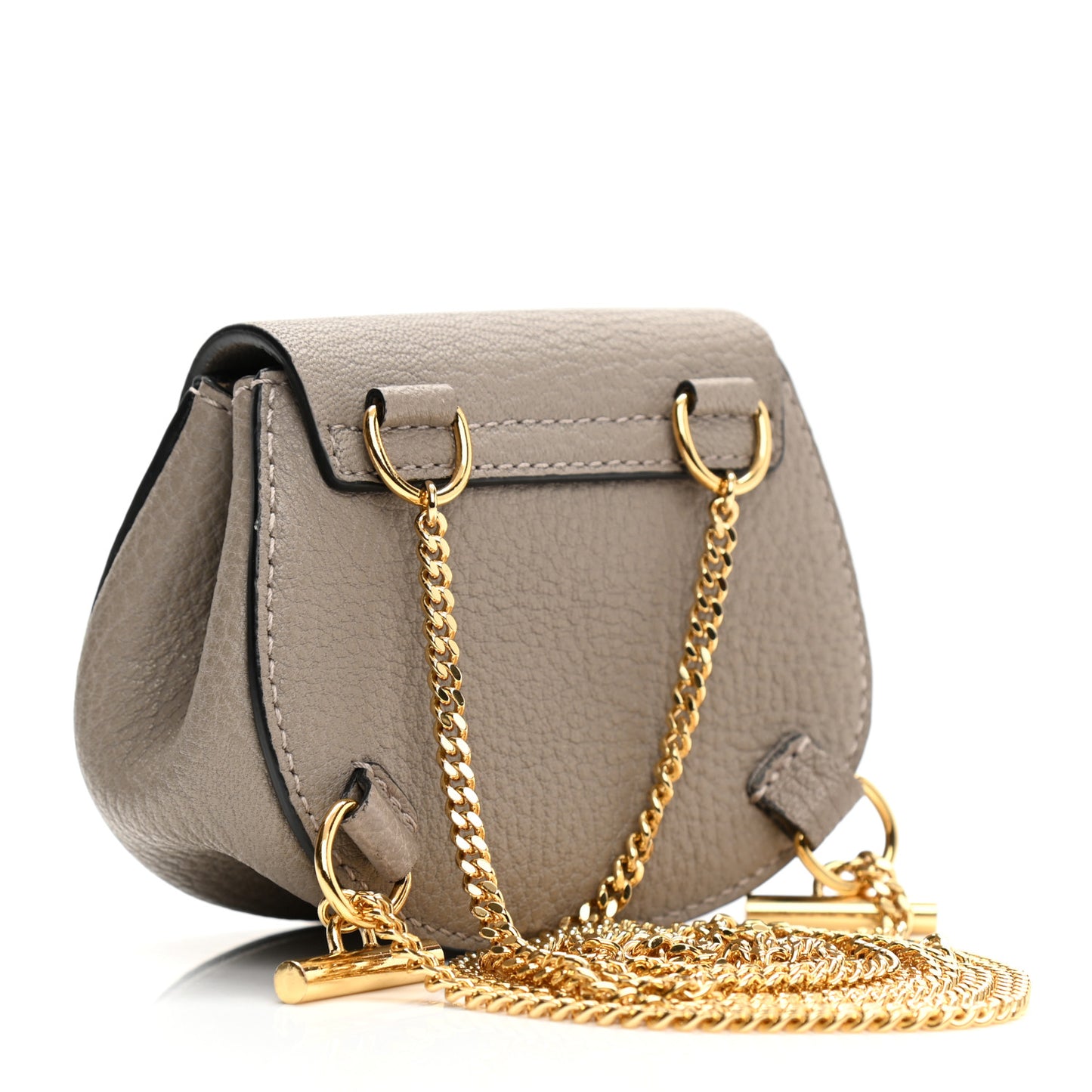Grained Lambskin Mini Drew Crossbody Backpack Motty Grey