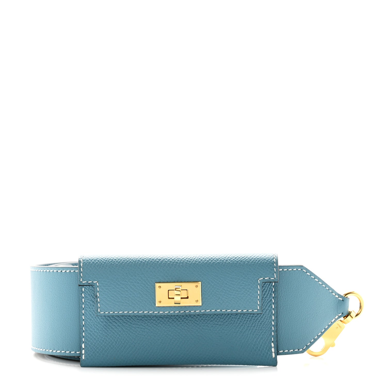 Hermes Swift Epsom Pocket Kelly Shoulder Strap New Blue Jean 1 of 6