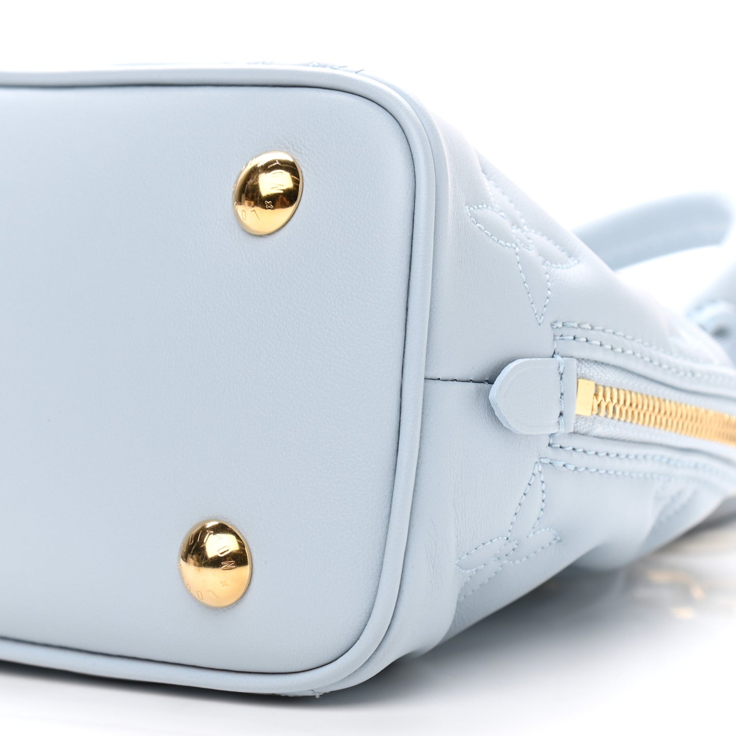 Calfskin Bubblegram Alma BB Ice Blue