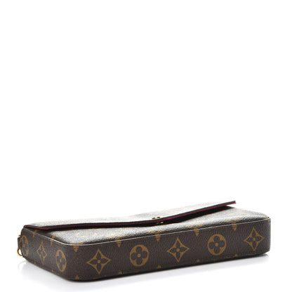 Louis Vuitton Monogram Pochette Felicie Chain Wallet Fuchsia 6 of 12
