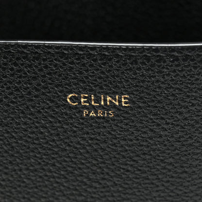 Celine Soft Grained Calfskin Sangle Bucket Bag Black 10 of 21