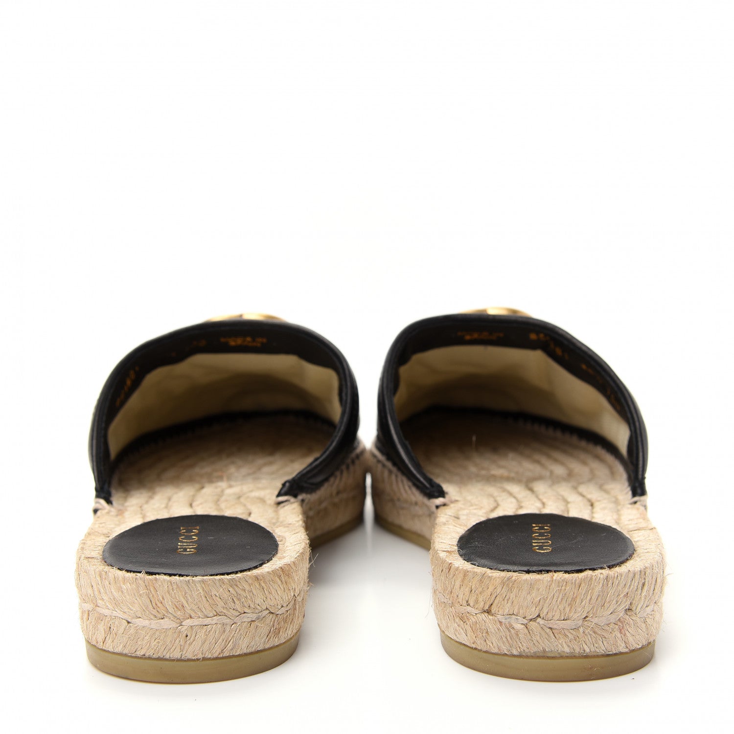 Gucci Nappa Matelasse GG Marmont Espadrille Slippers 36.5 Black 7 of 11