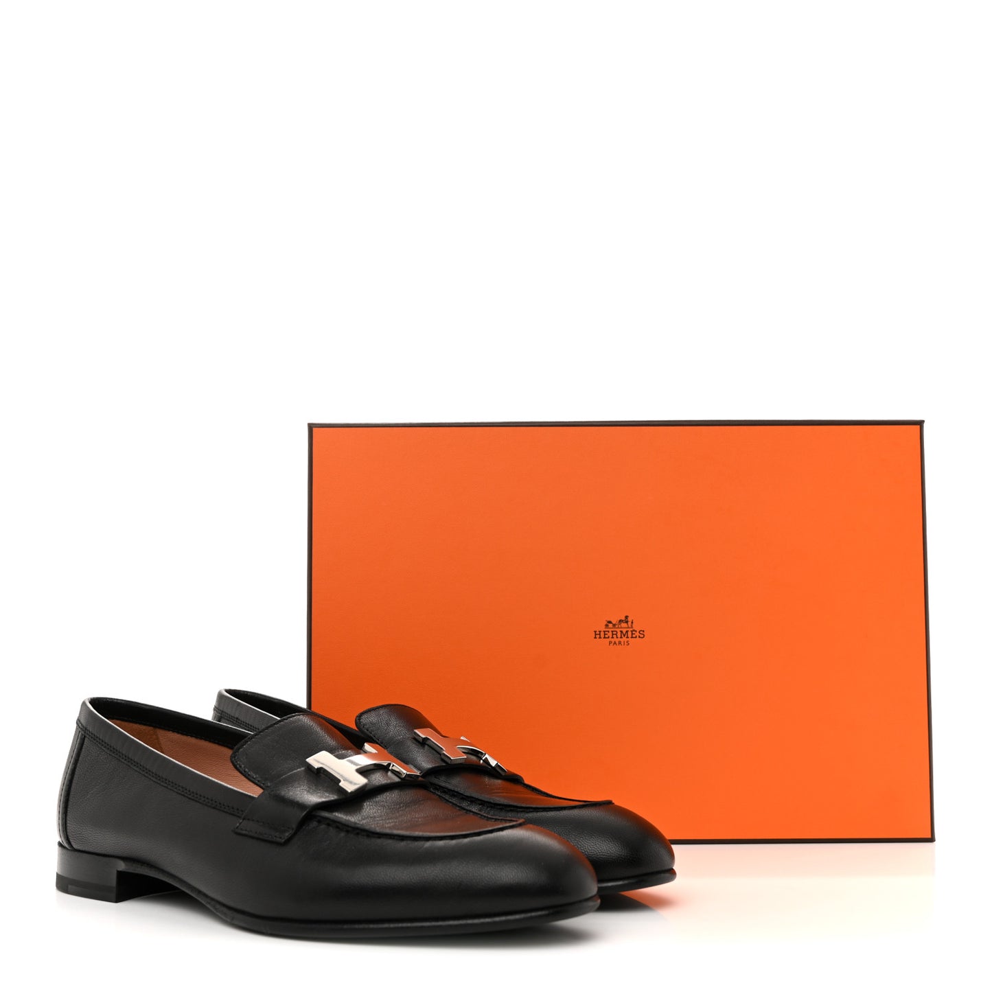 Goatskin Womens Paris Loafers 36.5 Black