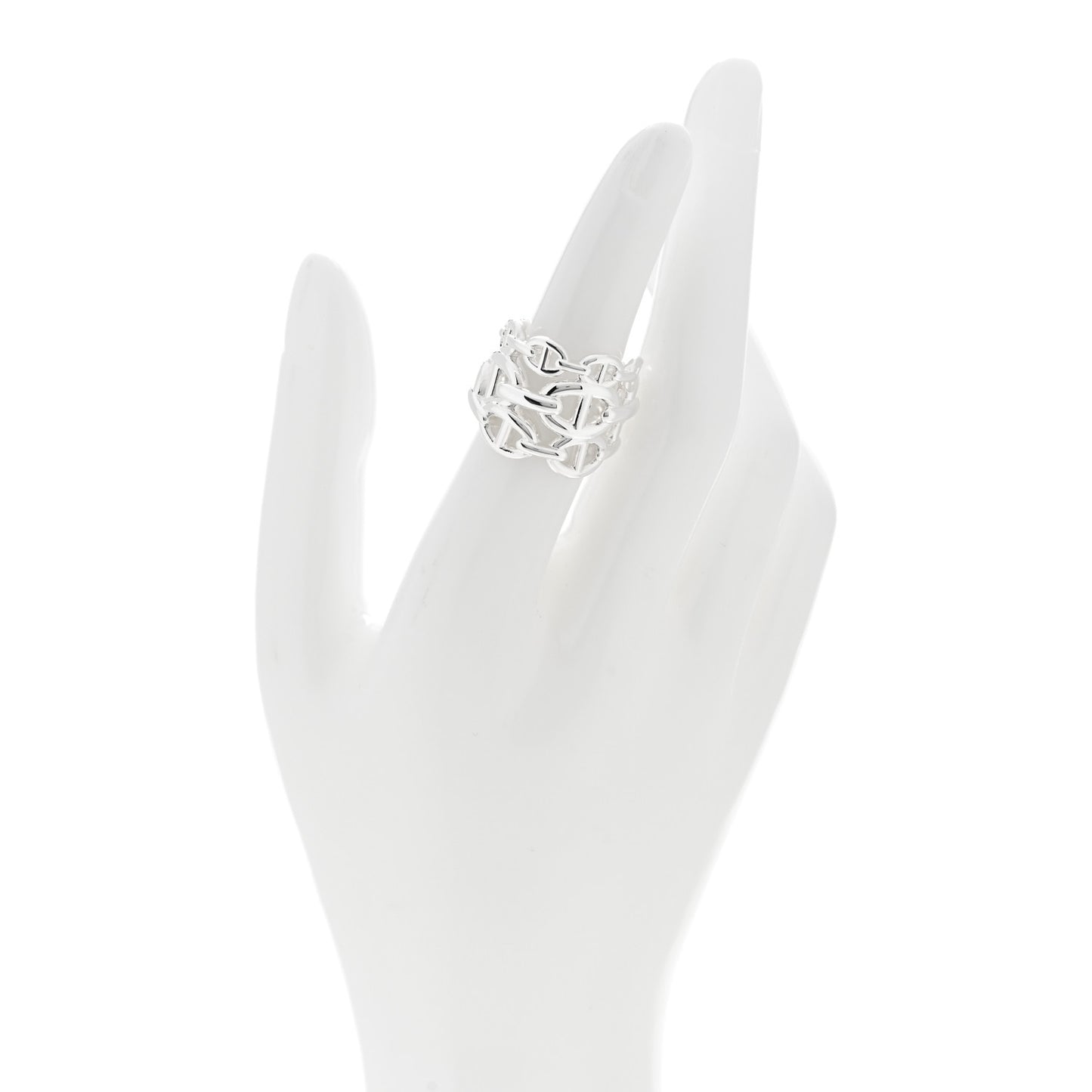 Sterling Silver GM Chaine d'Ancre Enchainee Band Ring 51 5.75