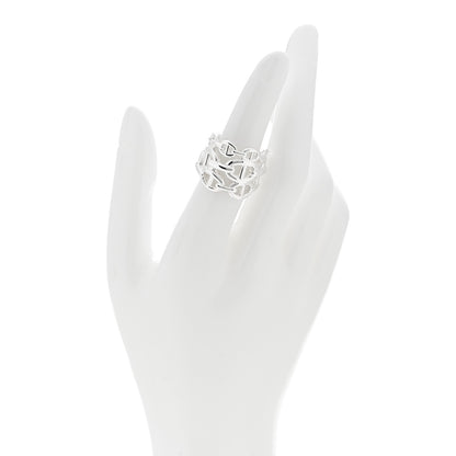Hermes Sterling Silver GM Chaine d'Ancre Enchainee Band Ring 51 5.75 2 of 5