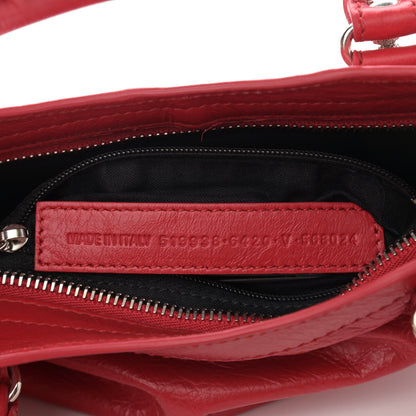 Balenciaga Agneau Giant 12 Silver Hardware Mini City Rouge Cardinal 6 of 9