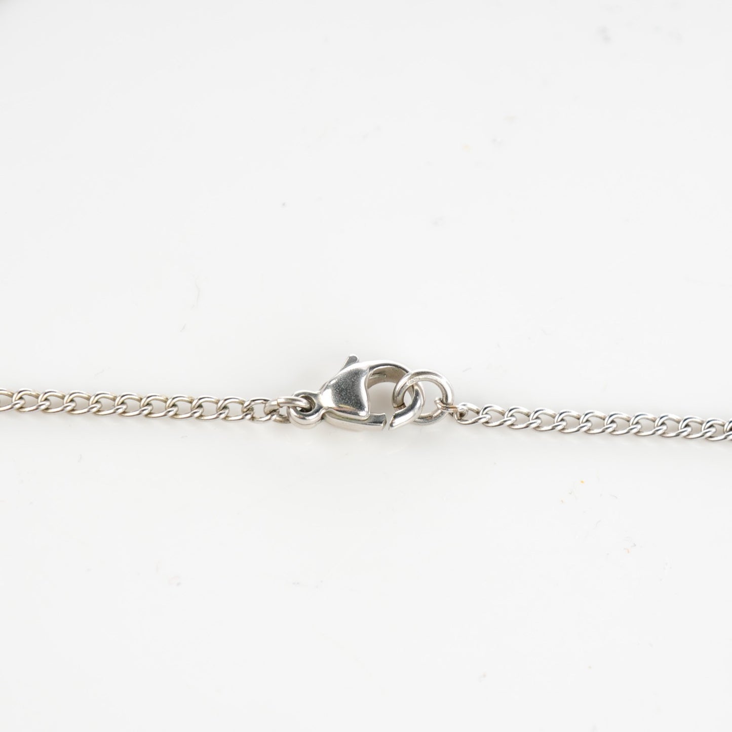 Enamel Pearl Coco Over The Moon Pendant Necklace Black Silver