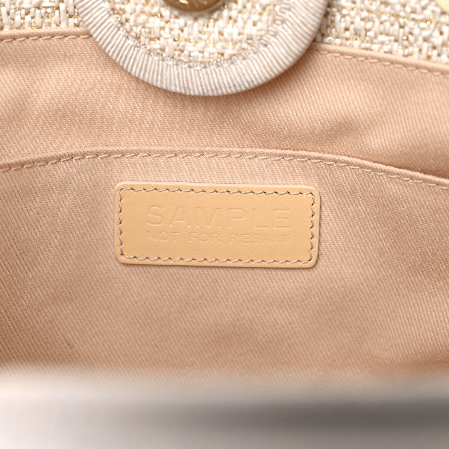 Chanel Lurex Boucle Mini Deauville Tote White 8 of 13