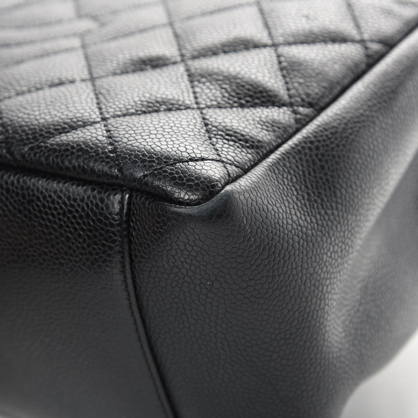 Caviar Quilted Grand Shopping Tote GST Black
