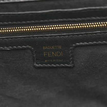 Fendi Nappa FF 1974 Embossed Large Baguette Black 6 of 17