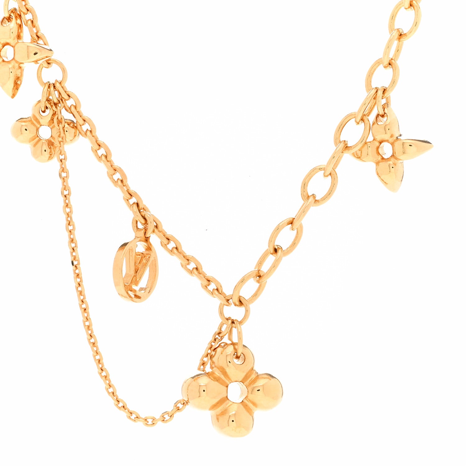 Louis Vuitton Metal Blooming Supple Necklace Gold 4 of 7