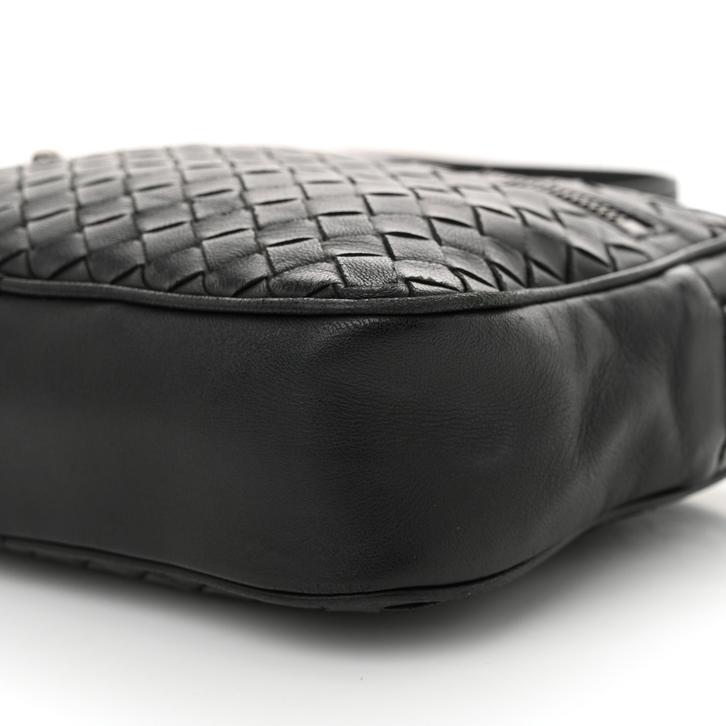 Nappa Intrecciato Crossbody Messenger Ebano