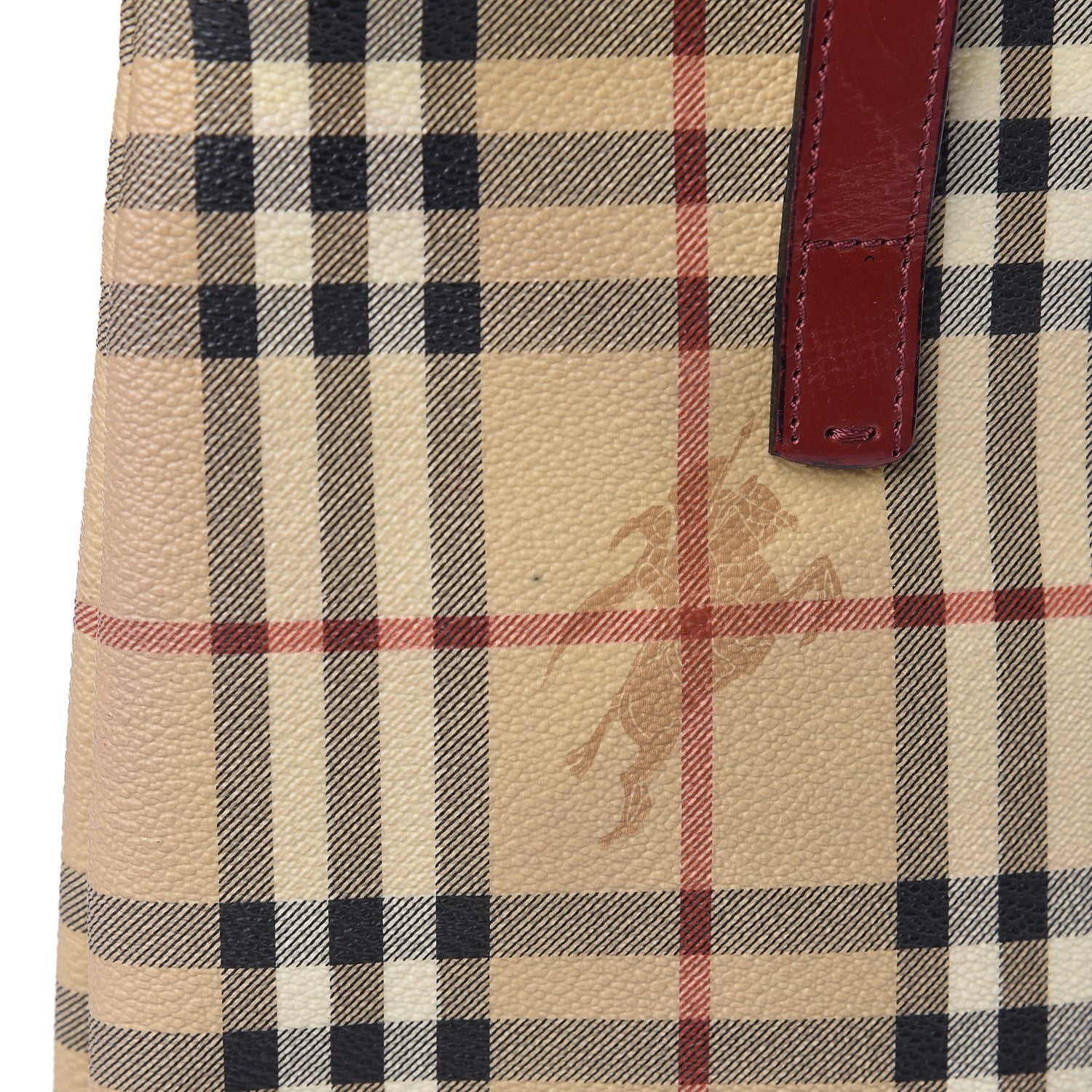 Burberry Haymarket Check Small Tote Red 15 of 15