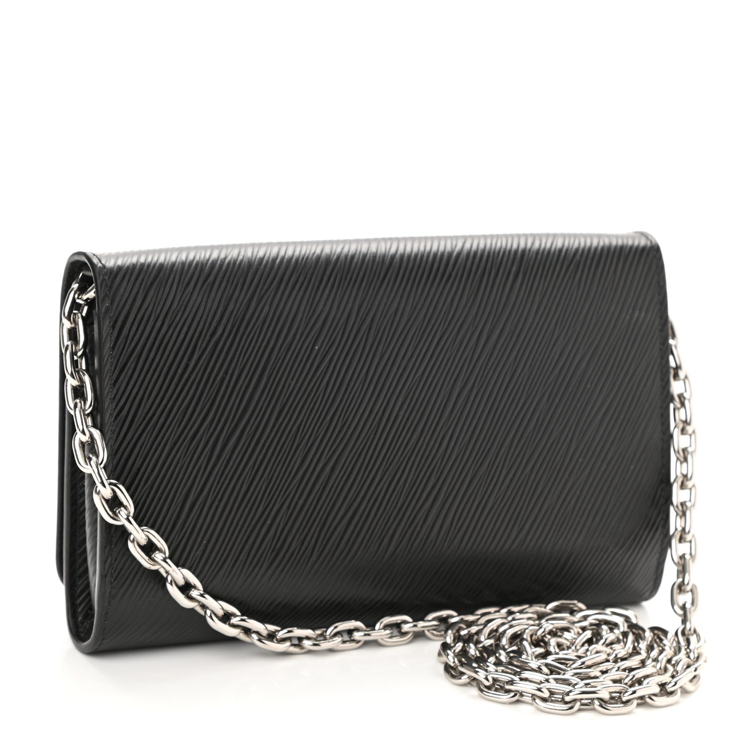 Louis Vuitton Epi Twist Chain Wallet Black 3 of 7