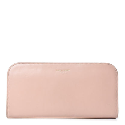 Saint Laurent Calfskin Classic Zip Around Wallet Pink 1 of 18
