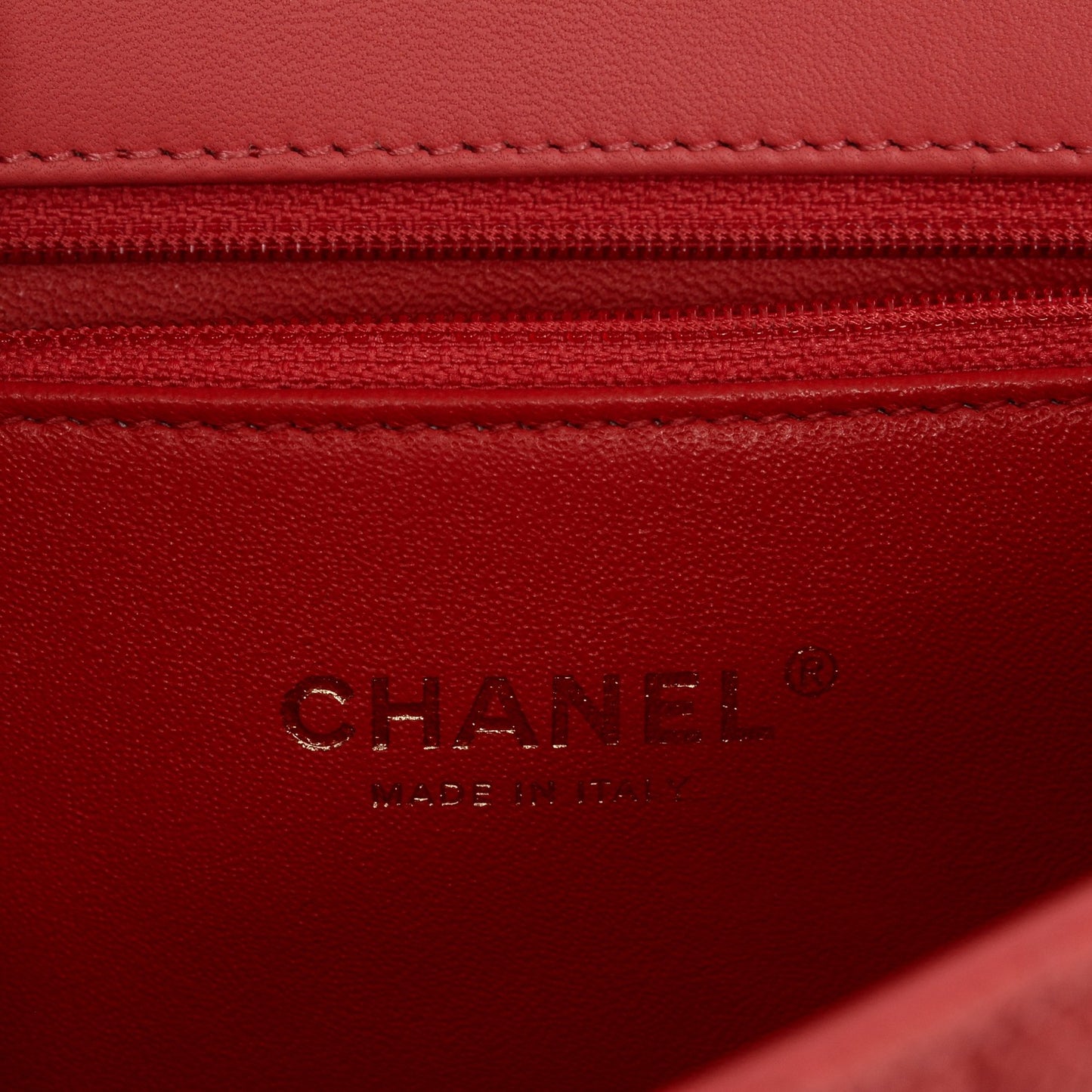 Caviar Quilted Small CC Filigree Flap Coral