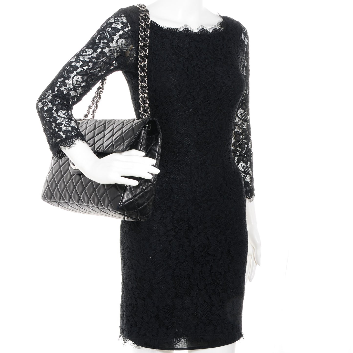 Lambskin Maxi Single Flap Black
