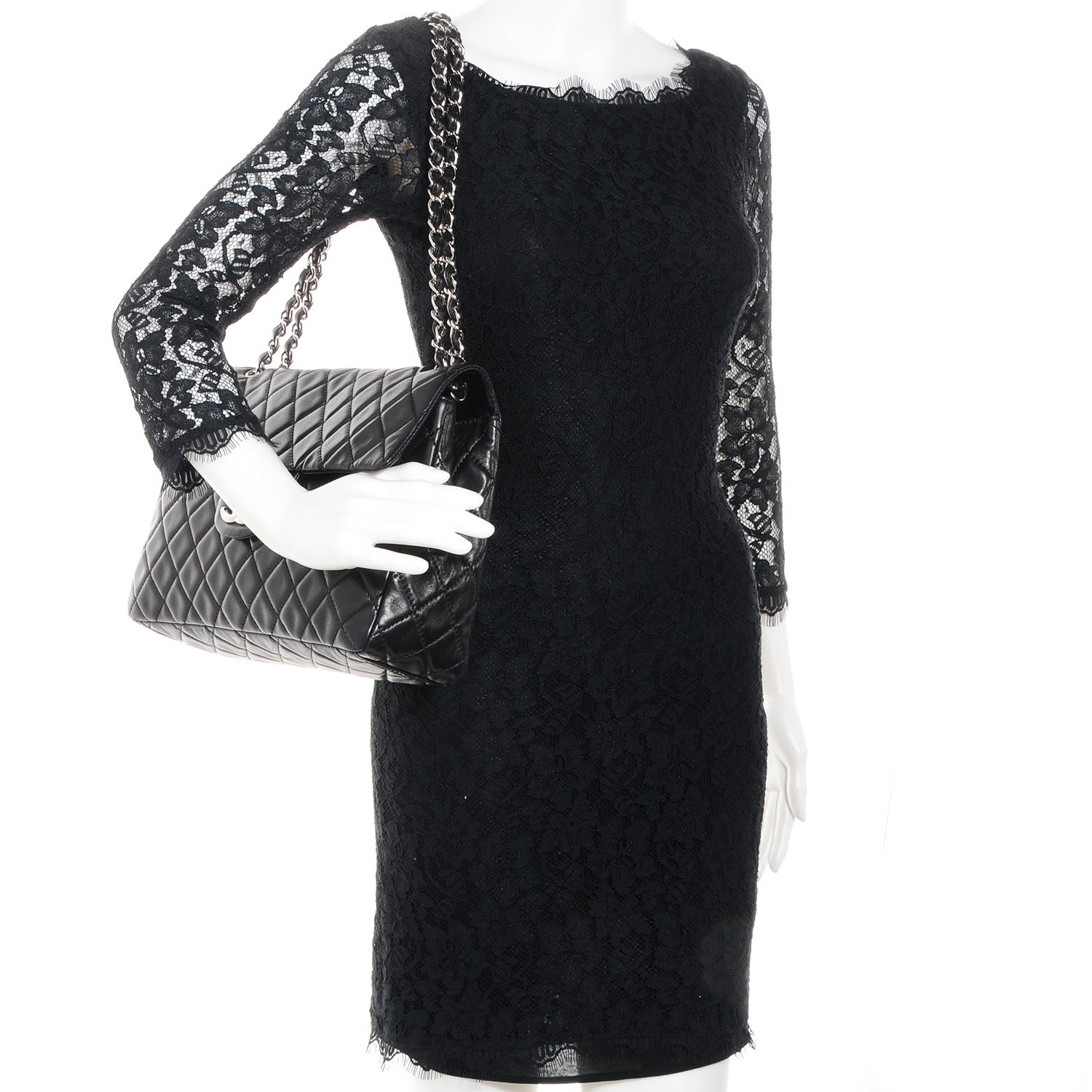 Chanel Lambskin Maxi Single Flap Black 2 of 9