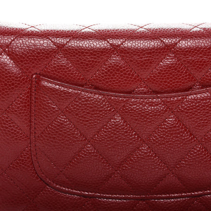 Chanel Caviar Quilted Wallet On Chain WOC Red 9 of 12
