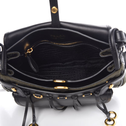Prada Tessuto Nylon City Calfskin Quilted Crossbody Mimetico Black 5 of 7