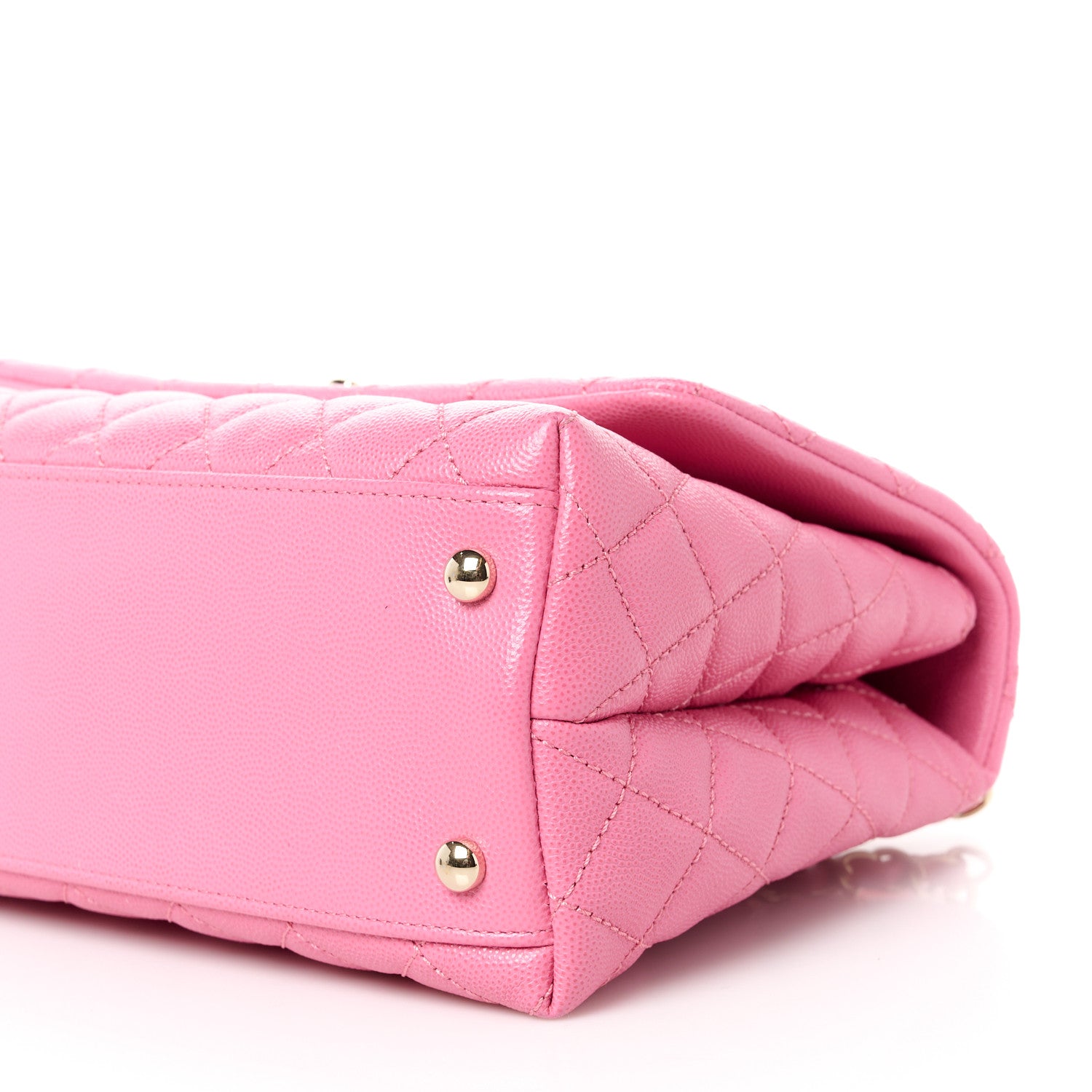 Chanel Caviar Lizard Embossed Quilted Small Coco Handle Flap Pink 11 of 11