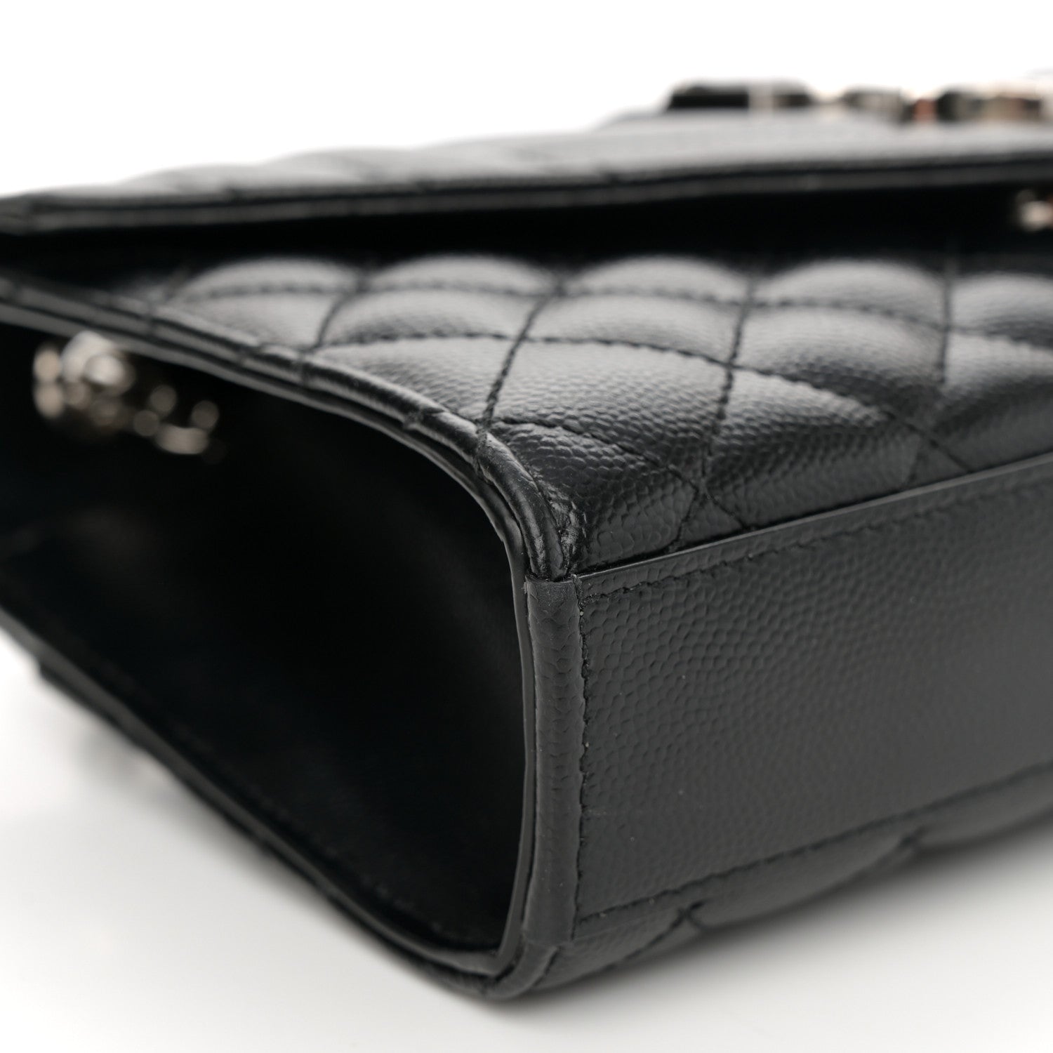 Saint Laurent Grain De Poudre Textured Mixed Matelasse Triquilt Small Monogram Satchel Black 8 of 9