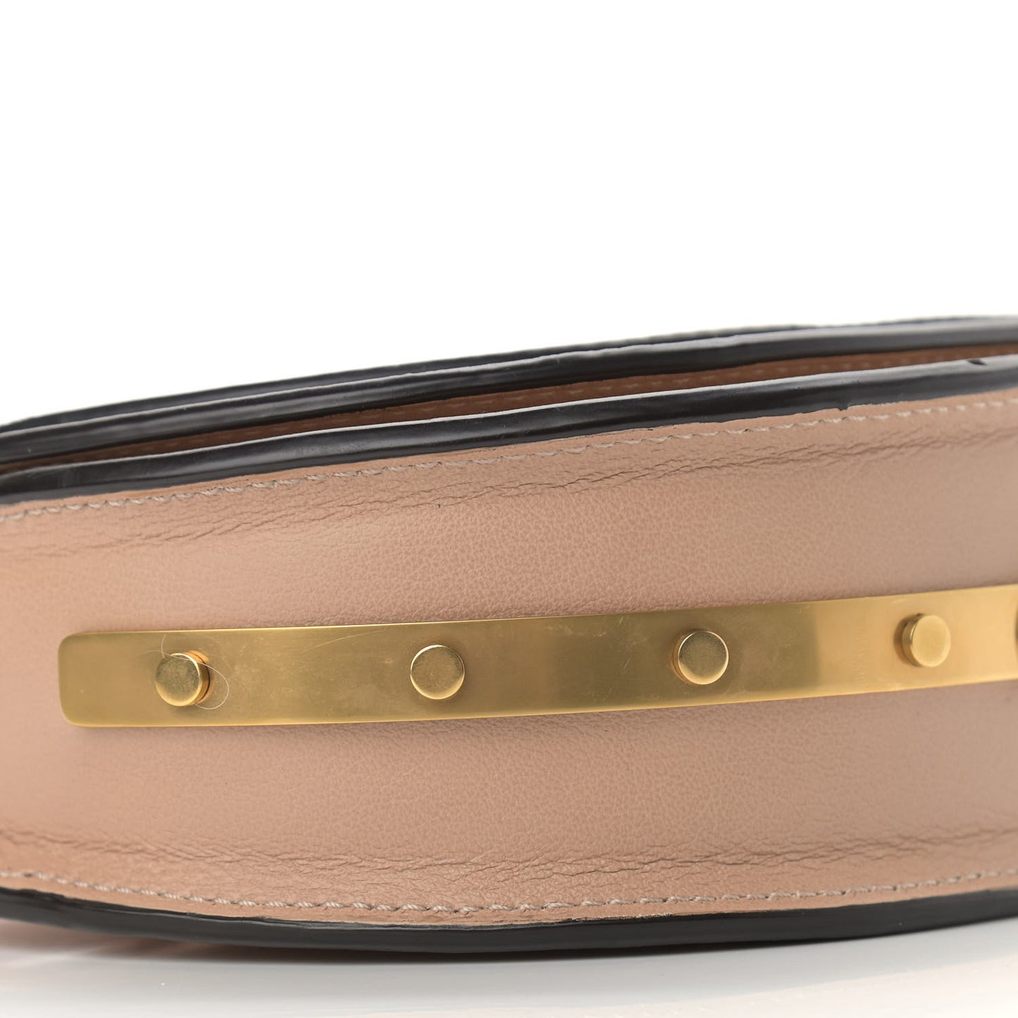 Calfskin Small Nile Bracelet Minaudiere Bag Biscotti Beige