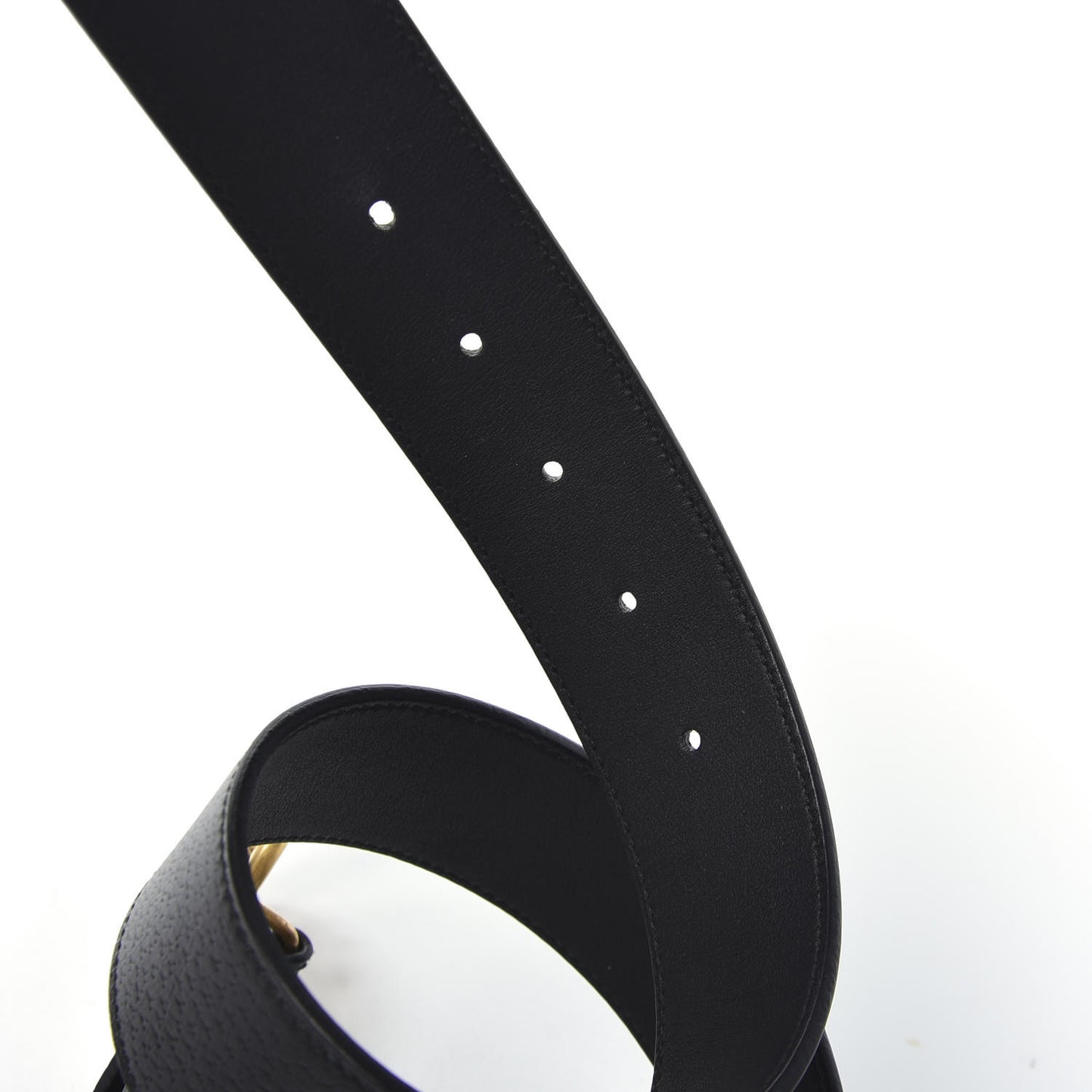 Textured Dollar Calfskin Double G 40mm Belt 70 28 Black