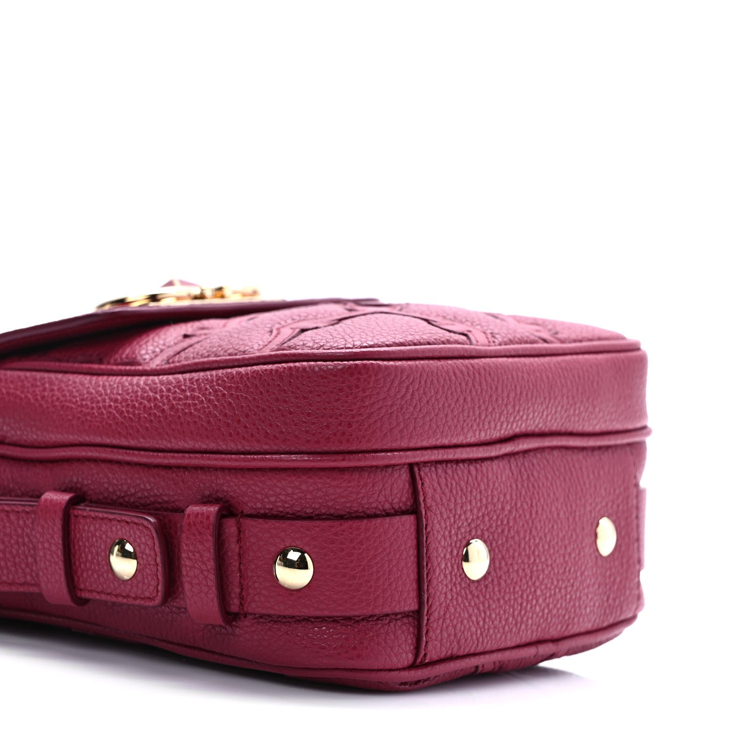 Salvatore Ferragamo Calfskin Gancini Camera Case Melagrana 8 of 9