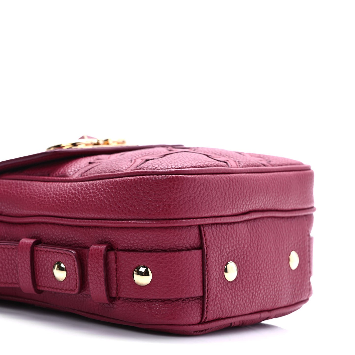 Calfskin Gancini Camera Case Melagrana