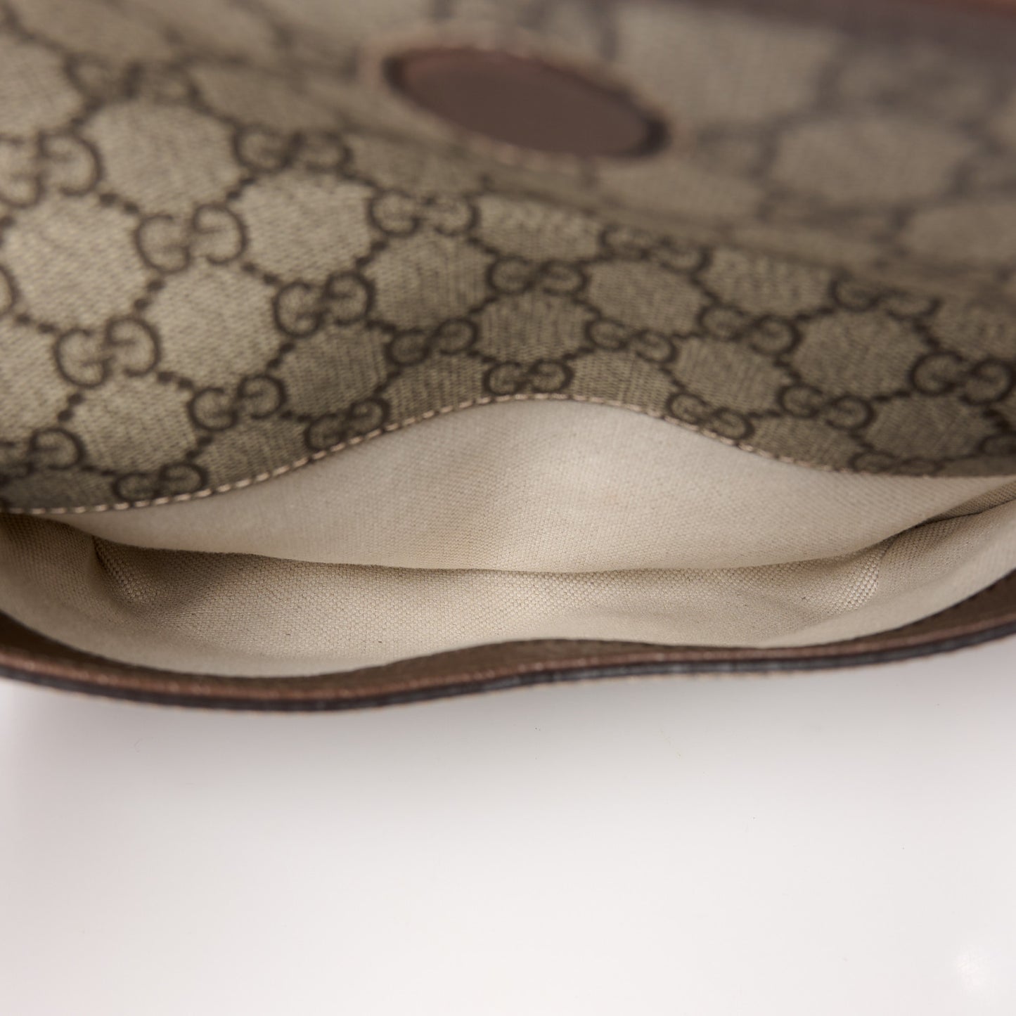 GG Supreme Monogram Web Small Neo Vintage Double Flap Messenger Bag Beige New Acero