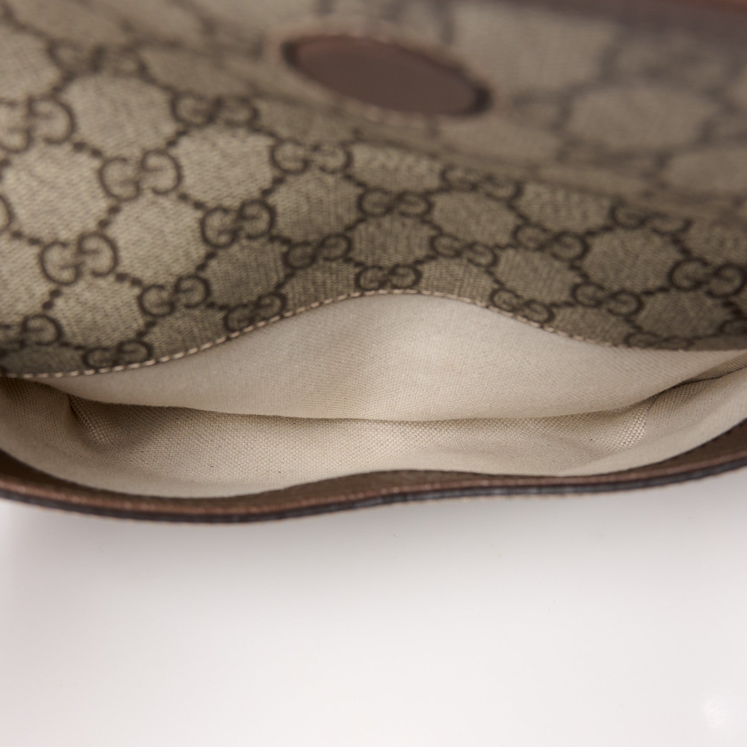 Gucci GG Supreme Monogram Web Small Neo Vintage Double Flap Messenger Bag Beige New Acero 8 of 12