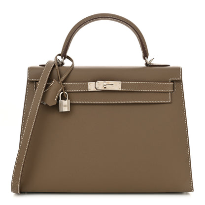 Hermes Epsom Kelly Sellier 32 Etoupe 1 of 10