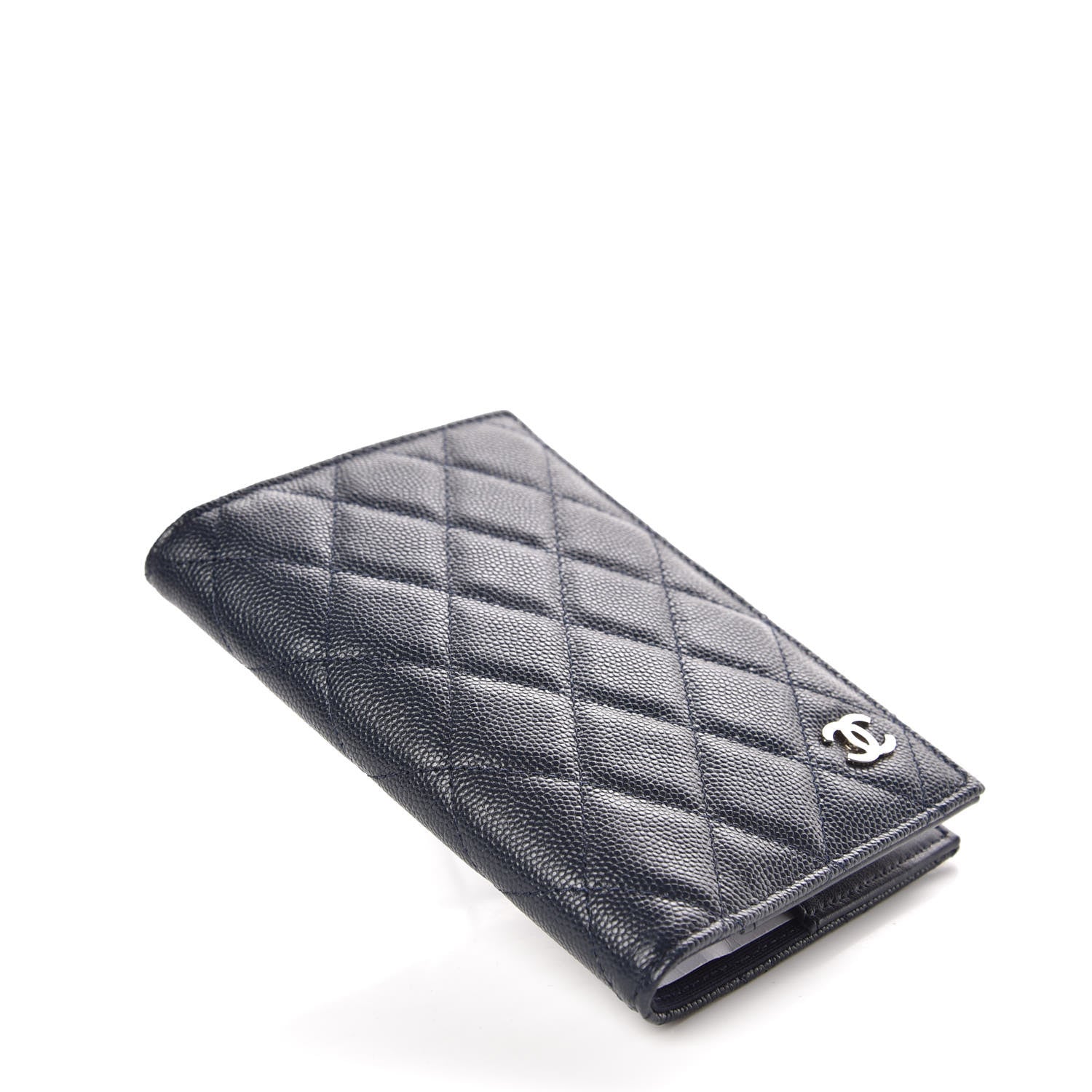 Chanel Caviar Quilted Passport Holder Navy 4 of 8