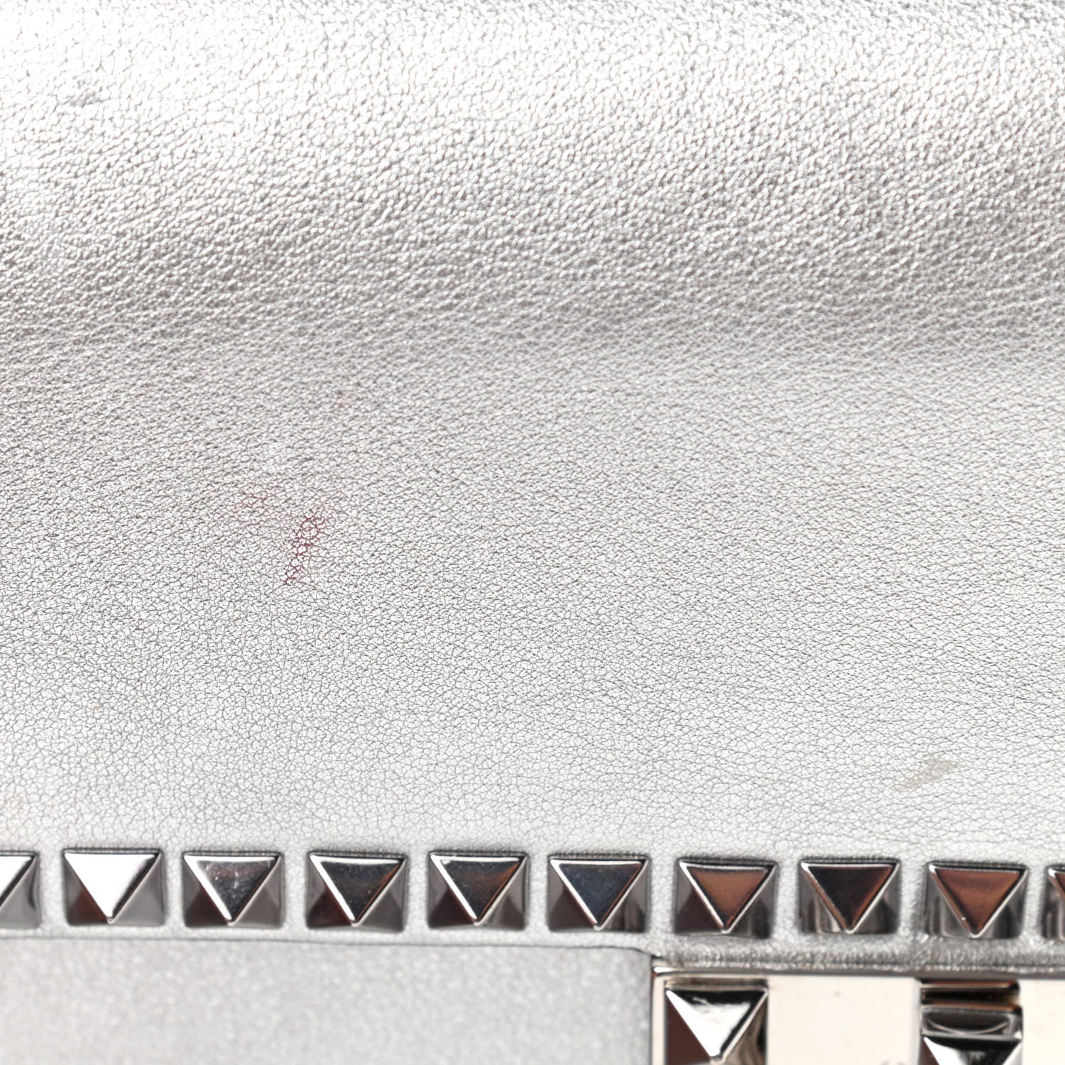 Valentino Garavani Vitello Rockstud No Limit Shoulder Bag Silver 13 of 14