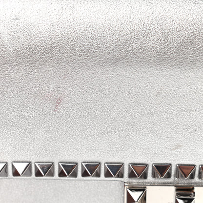 Valentino Garavani Vitello Rockstud No Limit Shoulder Bag Silver 13 of 14