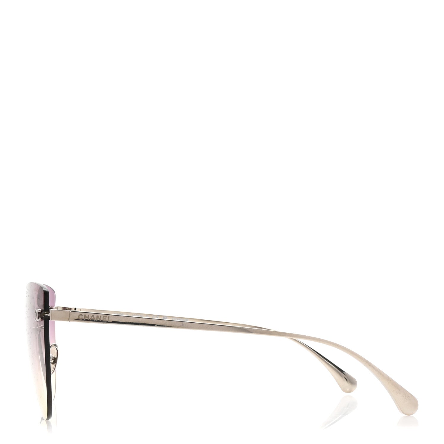 Chanel Titanium Frameless Cat Eye CC Sunglasses 4273-T Purple 6 of 16