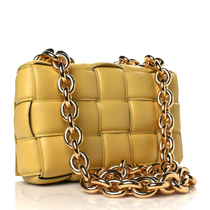Bottega Veneta Lambskin Maxi Intreccio Padded Chain Cassette Crossbody Bag Butter 2 of 7