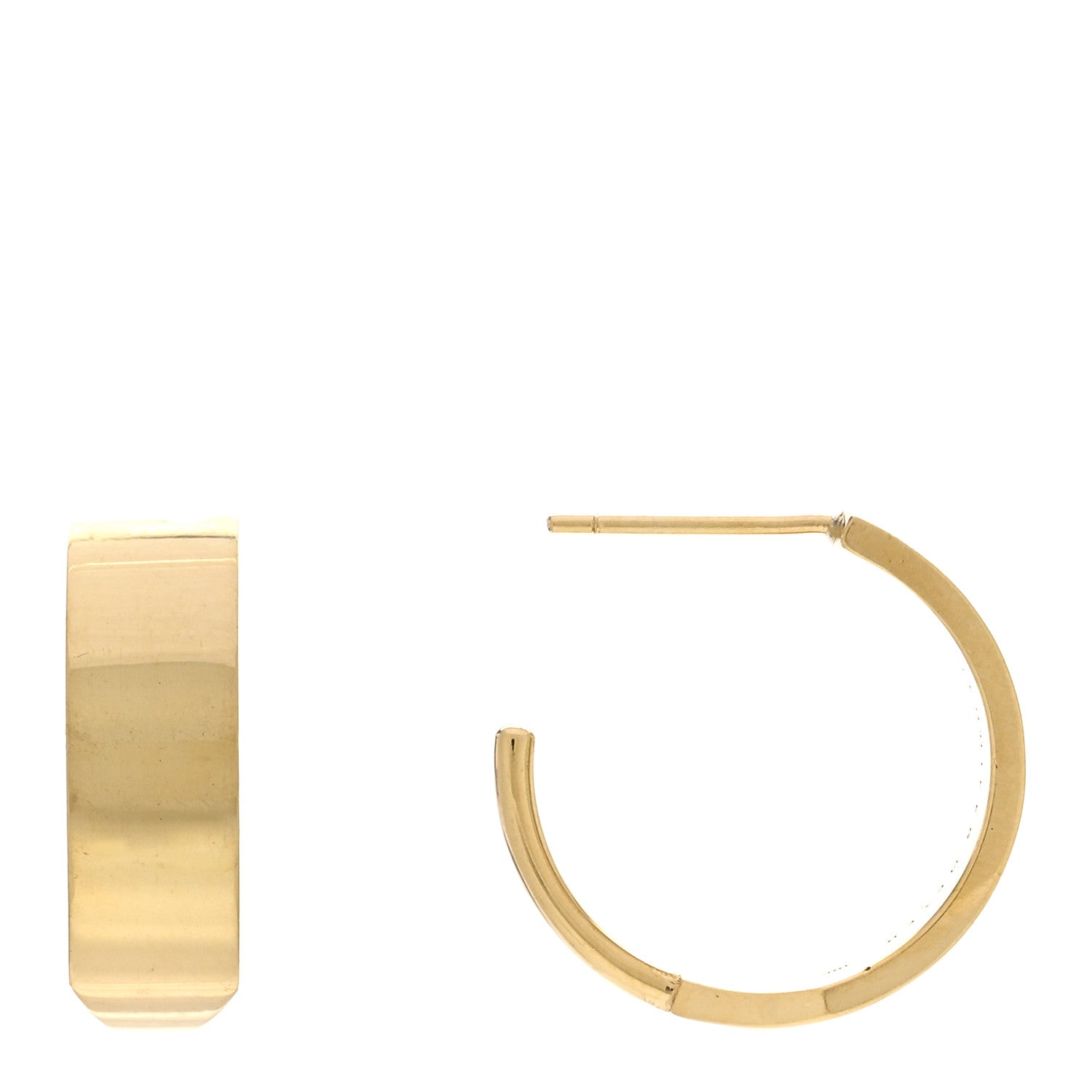 Jennifer Meyer 18K Yellow Gold Wide Ellen Hoop Earrings 1 of 6